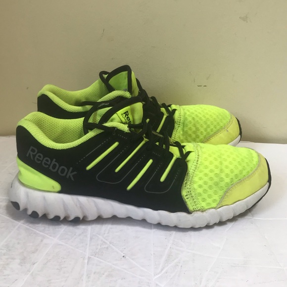 Reebok Twist Form Running Shoes Sneakers Neon Green Black Mesh Lightweight Nylon - Picture 1 of 15
